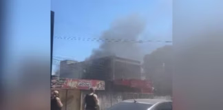 Incêndio atinge loja de queijos no bairro de Tibiri, em Santa Rita