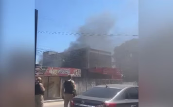 Incêndio atinge loja de queijos no bairro de Tibiri, em Santa Rita